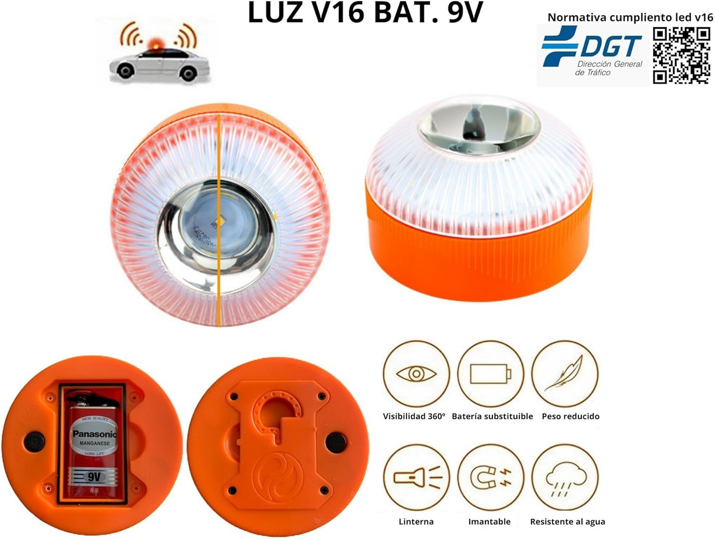 Luz de Emergencia LED Magnética