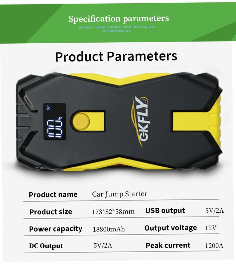 Powerful Portable Car Jump Starter