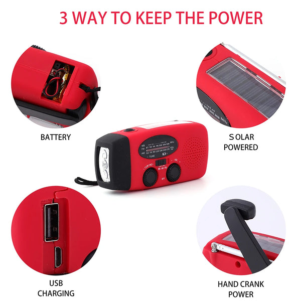Radio Solar de Emergencia Portátil